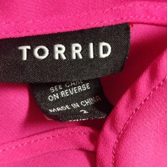 Torrid Hot Pink Tunic EUC - Picture 4 of 4